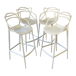 Set of 4 Modern Entangled Bar Stools by Modway