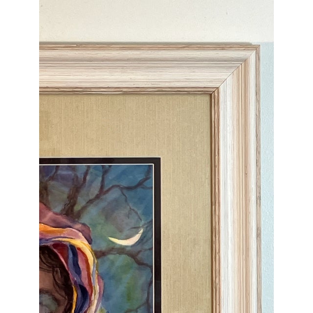 2010s Watercolor Portrait by C. Bernard, 2019 For Sale - Image 5 of 8