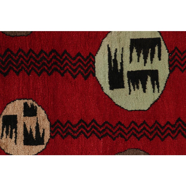 Traditional Vintage Turkish Rug in Red With Colorful Geometric Medallions, From Rug & Kilim For Sale - Image 3 of 8