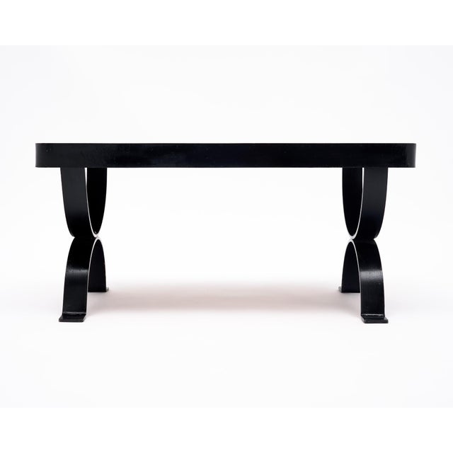 Metal French Vallauris Tiled Coffee Table For Sale - Image 7 of 9