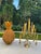 Elegant and substantial vintage brass candelabra featuring multiple scrolling arms arranged in a tiered design. This...