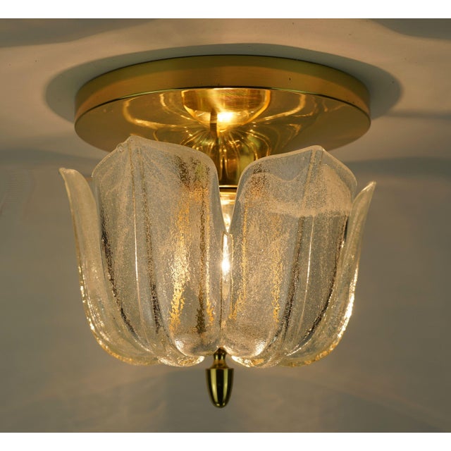 Model A475 3031 Flush Mount with Flower-Shaped Glass Shade from Glashütte Limburg, 1970s For Sale - Image 16 of 16
