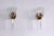 Italian Murano Crystal Glass and Brass Wall Sconces, 1990s, Set of 2 For Sale - Image 9 of 18