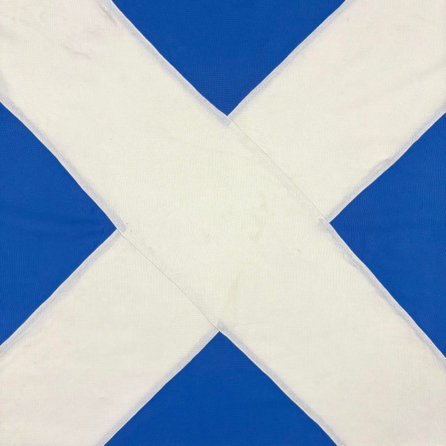 Large Vintage Sewn Nautical Signal Flag For Sale - Image 4 of 6