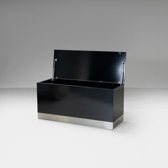 Chest in Laminate and Inox, 1970s For Sale - Image 11 of 11