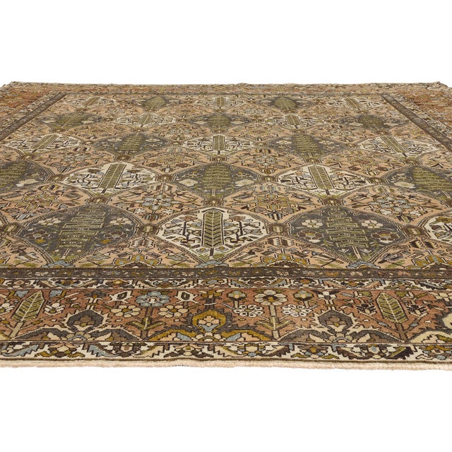 Contemporary Antique Persian Bakhtiari Rug, 11'08 X 13'02 For Sale - Image 3 of 10
