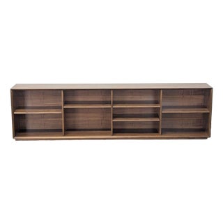 Room and Board Rollins Low Wood Bookshelf With Adjustable Shelves For Sale