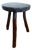 Brutalist Wooden Tripod Stool, 1950s For Sale