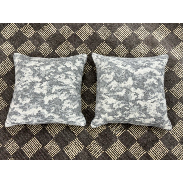 Abstract Bespoke Alpaca Wool Throw Pillows, Pair For Sale In San Francisco - Image 6 of 12
