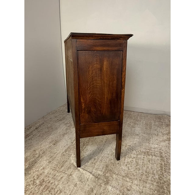 Wood Antique French Provincial Solid Oak Buffet With Three Drawers, Circa 1900 For Sale - Image 7 of 12