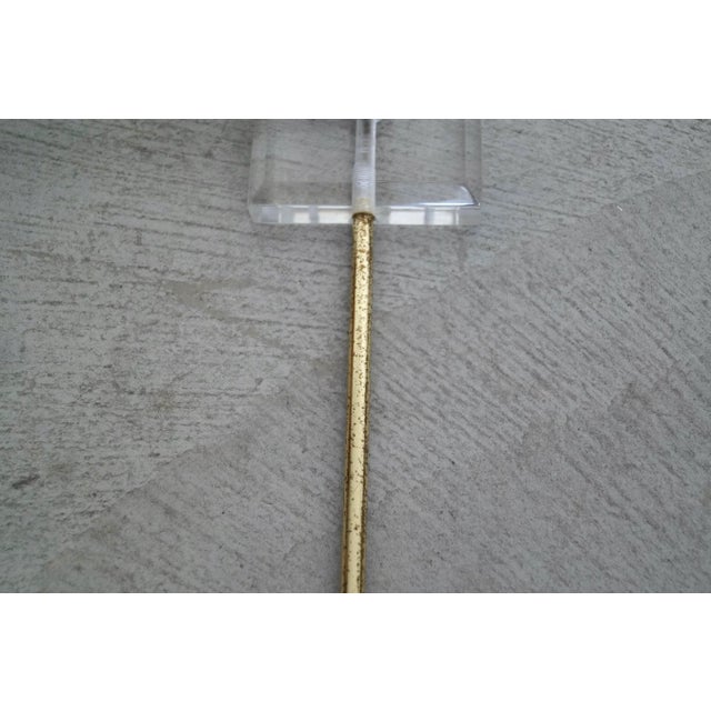 1960’s Hollywood Regency Lucite & Brass Sconce For Sale - Image 11 of 13