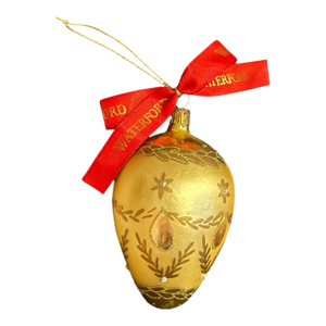 Waterford Holiday Heirlooms Charlemont Gold Egg Ornament 2001