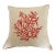 Coral Motif Embroidered Pillow For Sale