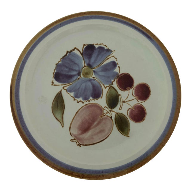 Midcentury Style International Stoneware 12”d Serving Plate For Sale