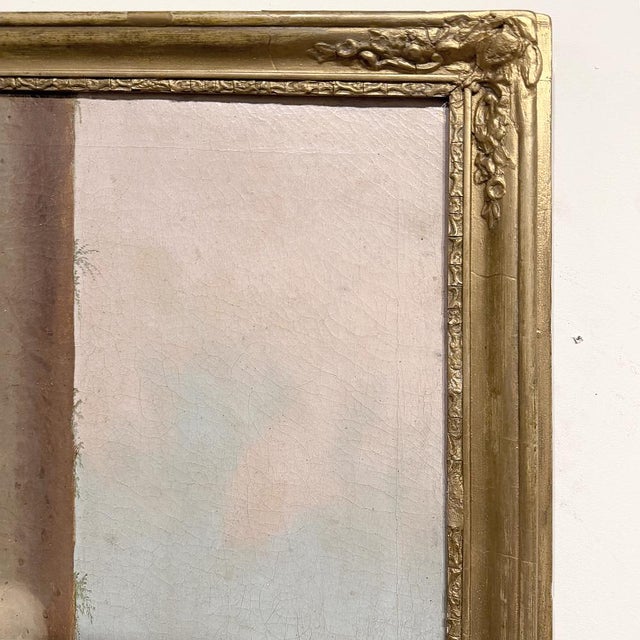Early 19th Century French Hand-Painted Trumeau Mirror For Sale - Image 13 of 18