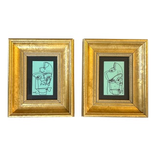 Two Contemporary Original Abstract Marker Drawings by Wayne Cunningham - Set of Two For Sale