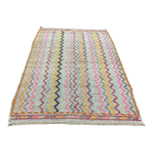 Anatolian Decorative Oushak Kilim Rug