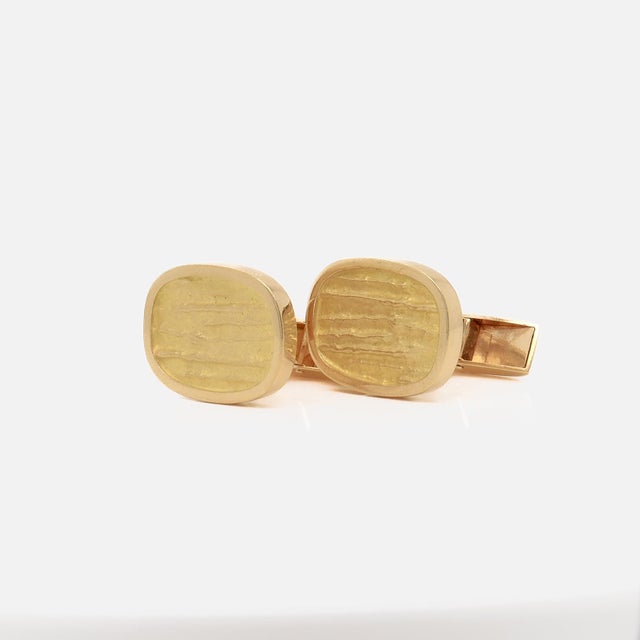 Pair of Georg Jensen Danish Mid-Century 18k Gold Cufflinks For Sale In Philadelphia - Image 6 of 13