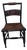 Antique Wood Black Color Chair Straw Seat With Painted Flower For Sale