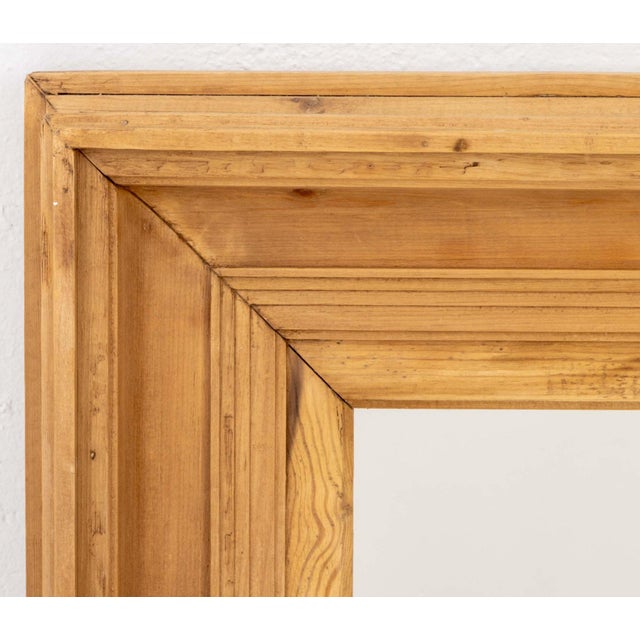 Rustic Rustic Carved Pine Framed Mirror For Sale - Image 3 of 6