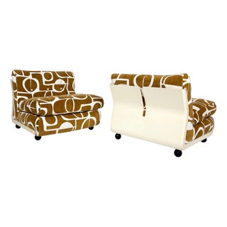 Mid-Century Modern Amanta Lounge Chairs attributed to Mario Bellini for C&B Italia, 1960s, Set of 2 For Sale