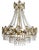 Brass and Lead Crystal 4-Light Chandelier from Weinfurtner, 1970s For Sale