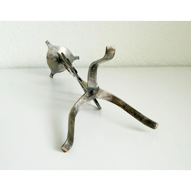 Silver Postmodern Steel Candle Holder For Sale - Image 8 of 8