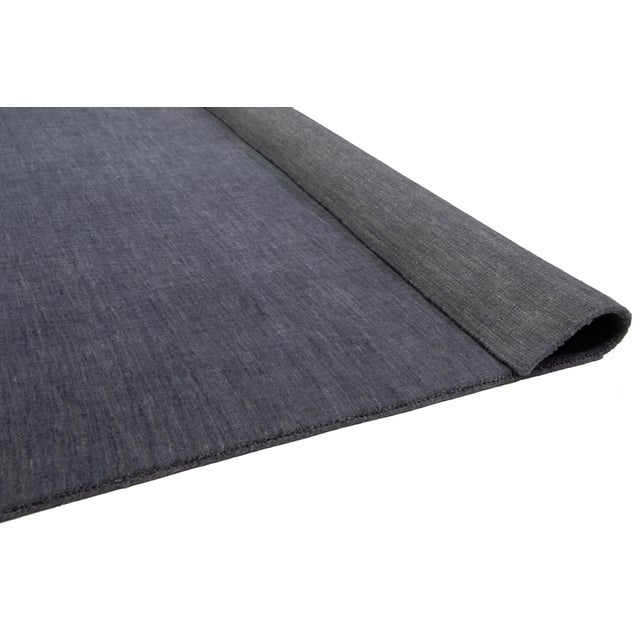 Apadana's Modern Handmade Gabbeh Plush Wool Rug in Gray For Sale - Image 4 of 11
