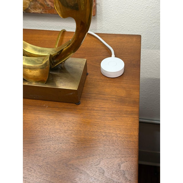 1970’s Willy Daro Brass Lamp For Sale - Image 10 of 18