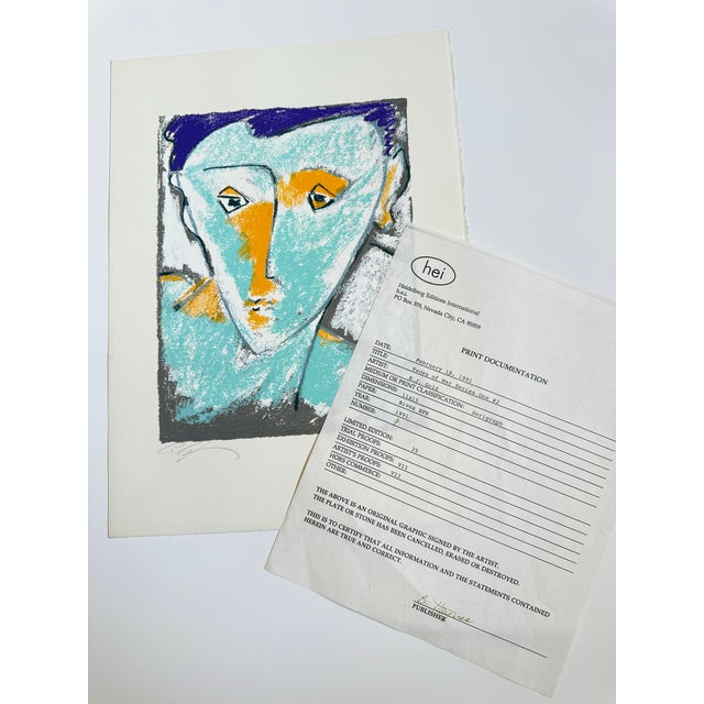 1991 E. J. Gold Serigraph Print “Faces of War” Series One #2 For Sale - Image 4 of 6