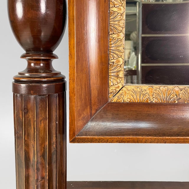 Empire Italian Self-Supporting Floor Mirror in Wood, 1850s For Sale - Image 13 of 18
