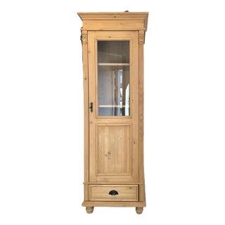 Antique Farmhouse Display Cabinet in Wood Bookcase For Sale