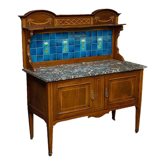 Edwardian Mahogany Washstand For Sale