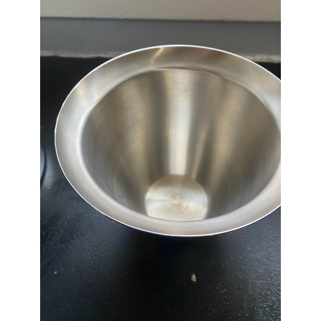 1950s 1950s Mid-Century Hollywood Regency Gold Beaded Ice Bucket With Chrome Liner, Japan For Sale - Image 5 of 13