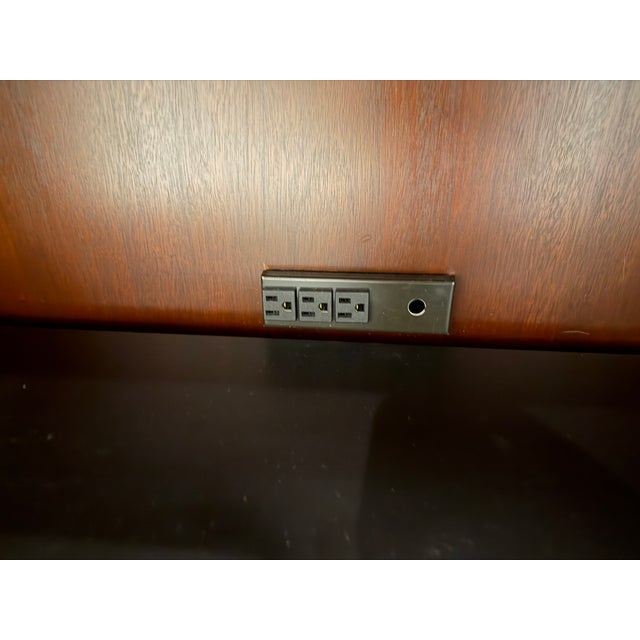 Kindel Furniture 1990s Kindel Mahogany Bar / Home Office Storage Cabinet For Sale - Image 4 of 12