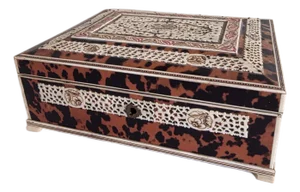 Vintage Anglo Indian Faux Tortoiseshell Box