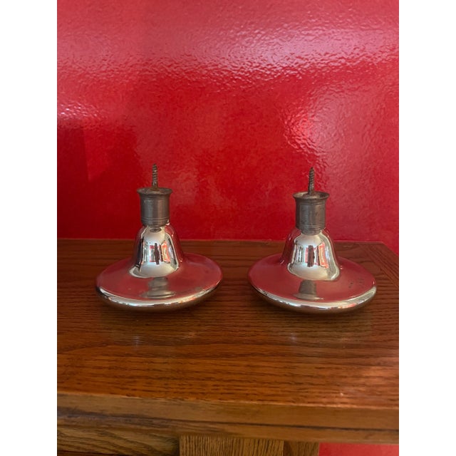 This beautiful pair of tie back are 19th century mercury glass. I love that these aren’t etched which gives them a...