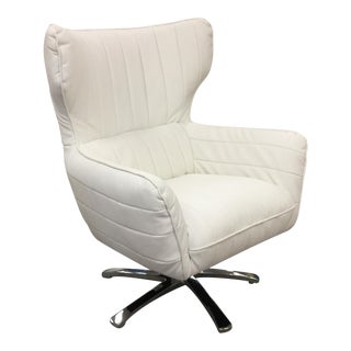 Modern Bonded Leather Swivel Chair For Sale