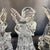 Transparent Vintage French Crystal Angel Trio, Sculptural Holiday Decor For Sale - Image 8 of 9