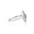 Metal Oval Cut Emerald & Diamond Pavé Cocktail Ring in 925 Sterling Silver, Size 8.5 For Sale - Image 7 of 15