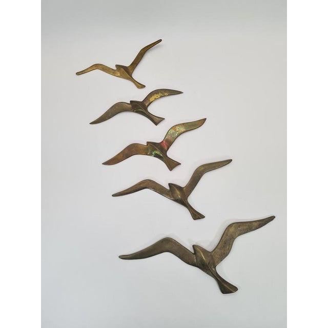 1970s Vintage Norwegian Wall Decorations in Brass, 1960s, Set of 5 For Sale - Image 5 of 9
