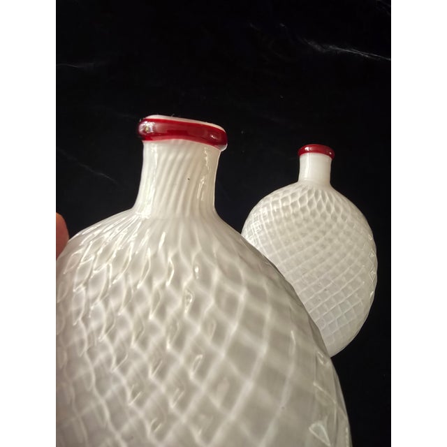 Vintage Pair Murano Style Museum Studio Bottles For Sale - Image 10 of 11
