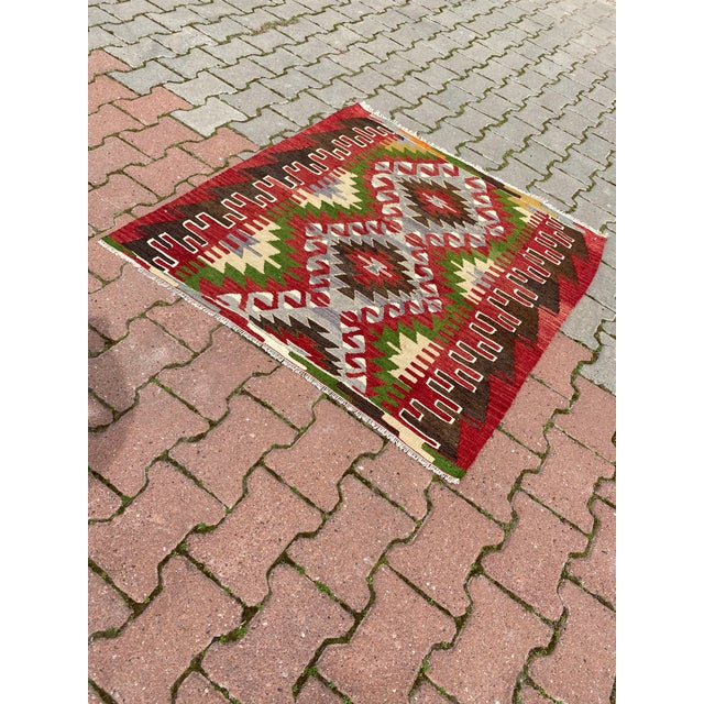 Mid 20th Century Cappadocia Turkish Vintage Southwestern Kilim Rug For Sale - Image 4 of 10