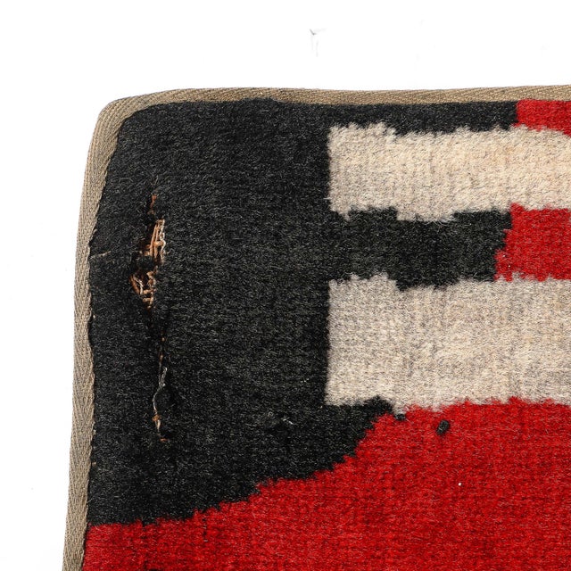 Documented Art Deco Machine Age Black, White, & Red Cubist Tapestry For Sale - Image 9 of 14