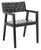 Wood Cire Leather Dining Chair - Black For Sale - Image 7 of 9