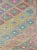 Colorful Turkish Embroidered Kilim Vintage Rug in Diamond Design & Vivid Colors For Sale - Image 4 of 13