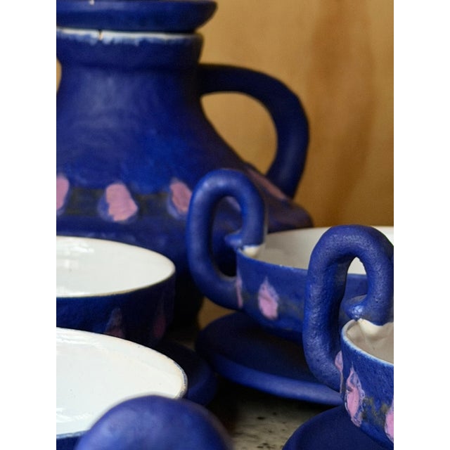 Sculptural Ceramic Coffee Set by HOY, 1980s, Set of 12 For Sale - Image 6 of 18