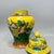 Chinese Pair of Chinese Yellow Ground Porcelain Temple Jar | Famille Rose Mandarin Ducks & Lotus Motif For Sale - Image 3 of 9