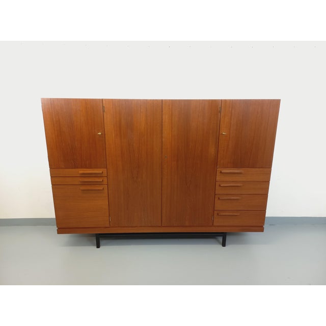Vintage Scandinavian Sideboard in Teak and Black Metal, 1960s For Sale - Image 3 of 18