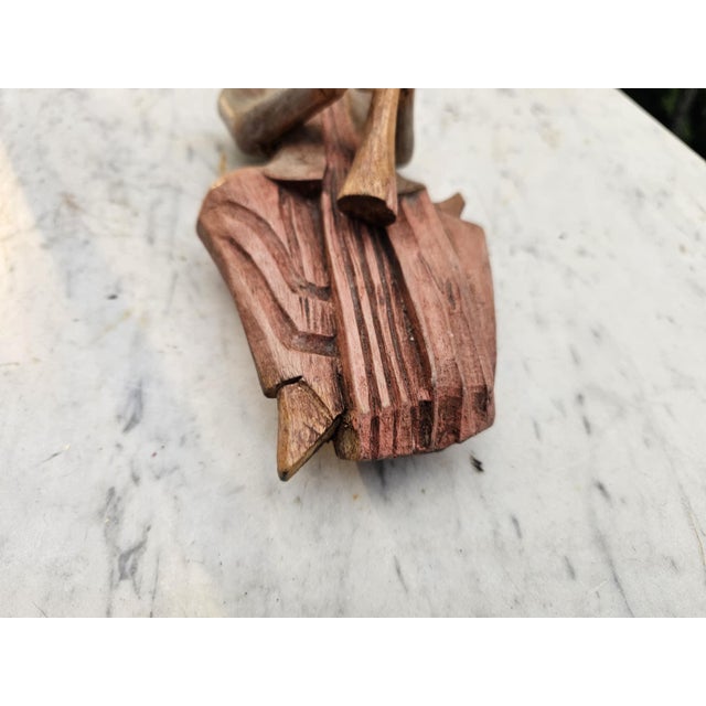 Carved Figure in Beech, 1890s For Sale - Image 5 of 10